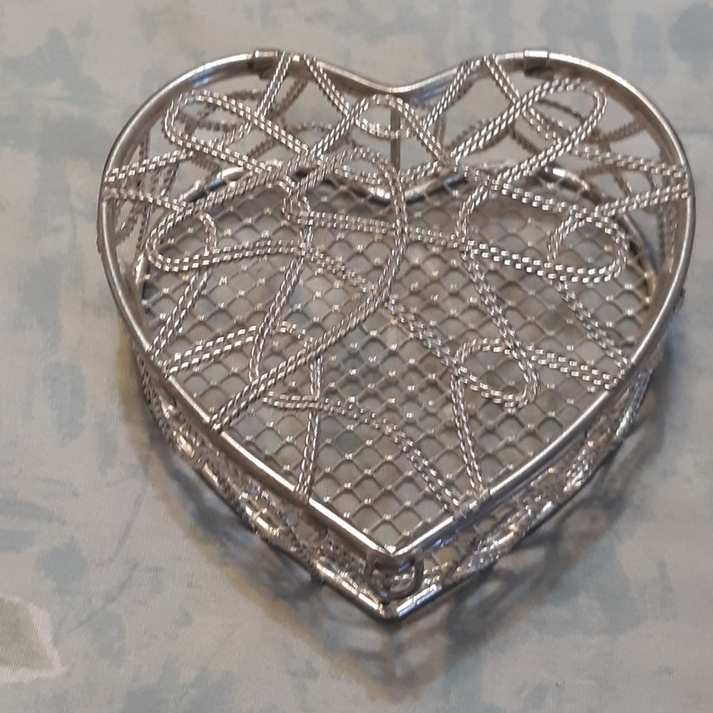 Silver Heart Box - Great for Valentine's Day